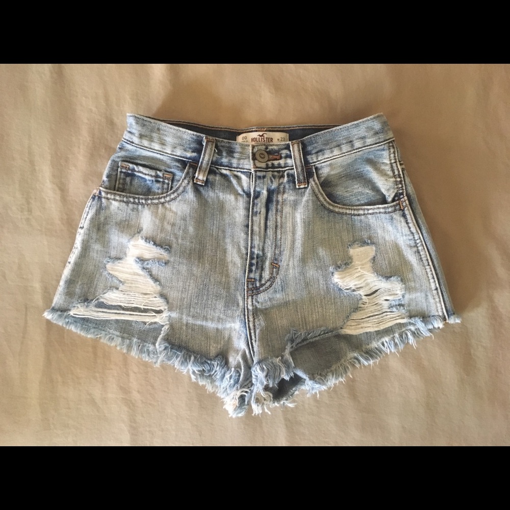 Hollister high waisted jean shorts